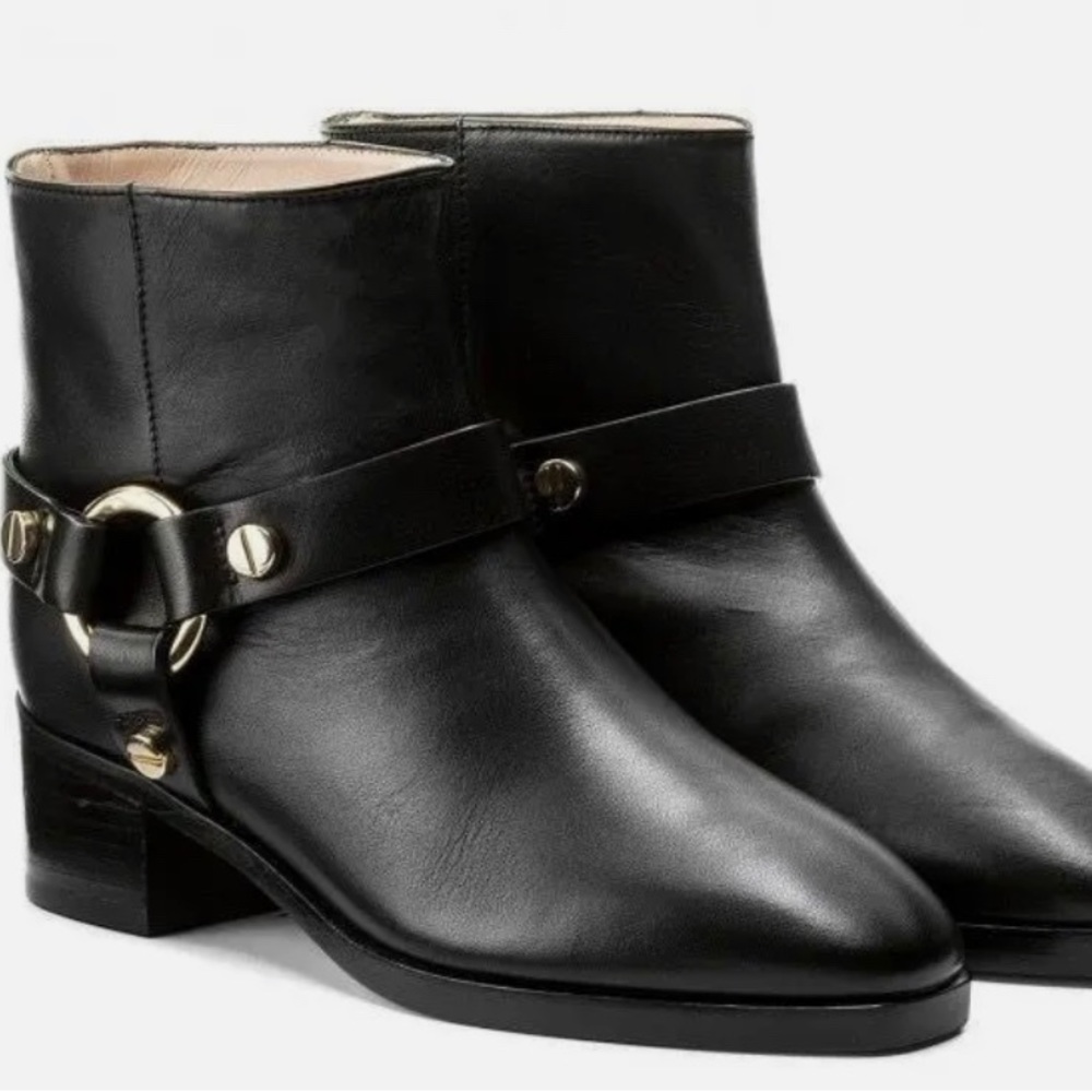 Like New Stuart Weitzman Expert Black Leather Ankle Boots
